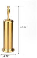 JV TEXTILES Toilet Brush with Aged Brass Holder