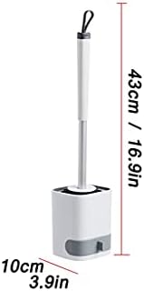 Luckxuan Toilet Brush Set with Holder 360 Cleaning