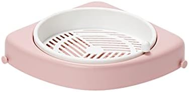 WISHNYMPH Wall-Mounted Rotating Shelf with Hooks Pink