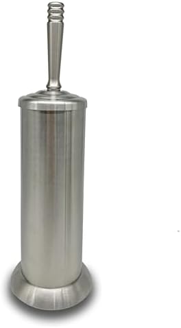 Indecor Home Brushed Nickel Toilet Bowl Brush with Holder 1