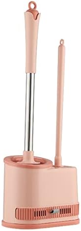 INKTUS Toilet Brush with No-Slip Handle and Quick Drying Holder Set