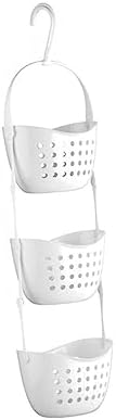 PRETYZOOM 3-Tier Bathroom Hanging Basket Organizer with Rotating Hooks