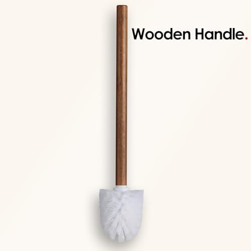 Farmhouse Toilet Brush with Metal Holder Set