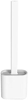 MBETA Soft Rubber Toilet Brush with Long Handle and Wall Hanging Design