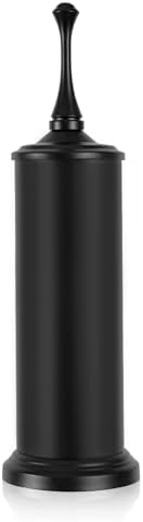 UNCONSIL Black Toilet Brush and Holder with Lid