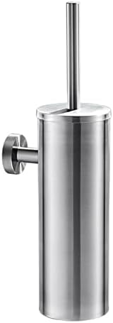 INPETS Black Toilet Brush with Stainless Steel Holder