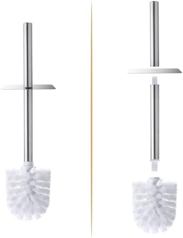 GOBAM Bamboo Toilet Brush with Holder for All Toilets