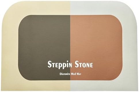 FathersDen Diatomite Stone Bath Mat - Non Slip 236x157 Brown
