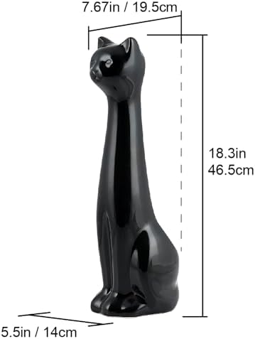 Allure Home Creation Black Cat Toilet Brush Holder and Brush Set 1