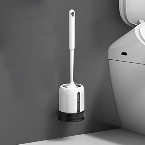 Thermo Rubber Toilet Brush with Base and Long Handle