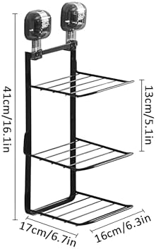 KINGFINGER 3 Tier Shower Caddy with Suction Cup 1