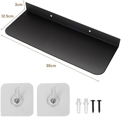 2 Pack Aluminum Alloy Wall Shelf for Bathroom Kitchen