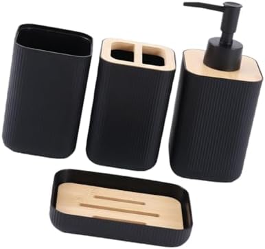 4Pcs Ioensy Bathroom Organizer Set 009 Black 1