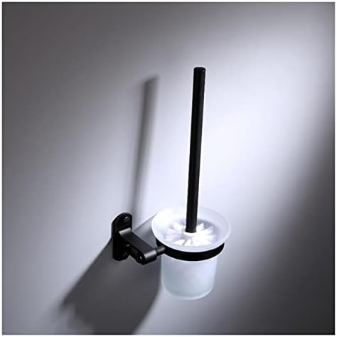 INPETS Black Space Aluminum Toilet Brush Holder