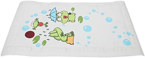 ZASCHMOY Baby Bath Mat with Suction Cups and Cartoon Design