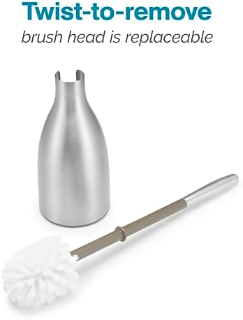 Polder Sleek Stainless Steel Toilet Brush with Caddy