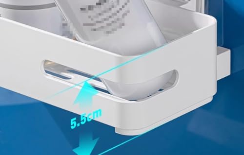 Shower Shelf Organizer Wall Mount Aluminum Caddy White