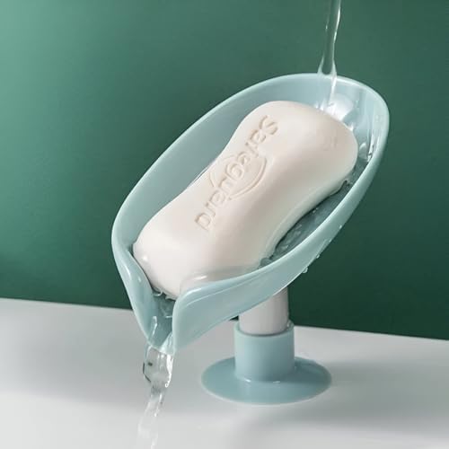 Self-Draining Soap Dish with Suction Cup Holder