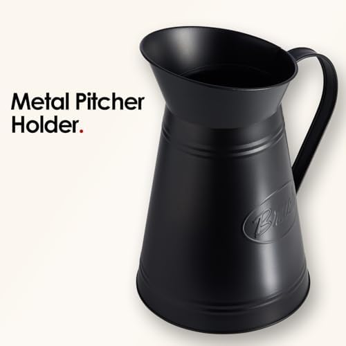 Farmhouse Toilet Brush with Metal Holder Set