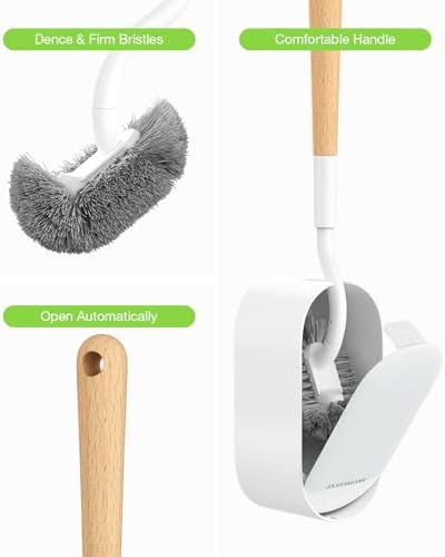 OSCIOSS Bamboo Toilet Brush Set 2 Pack