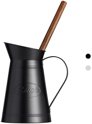 Farmhouse Toilet Brush with Metal Holder Set