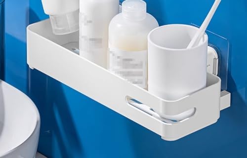 Shower Shelf Organizer Wall Mount Aluminum Caddy White