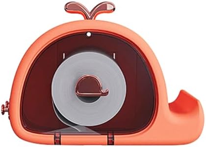 Hesitroad Orange Toilet Paper Holder Storage Box Wall Mounted Organizer