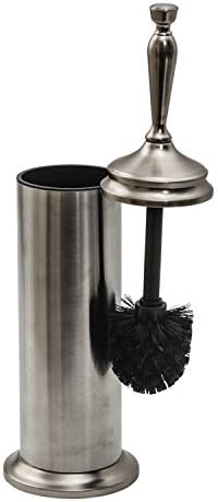 Splash Home Adora Toilet Brush with Holder - Satin Nickel 1