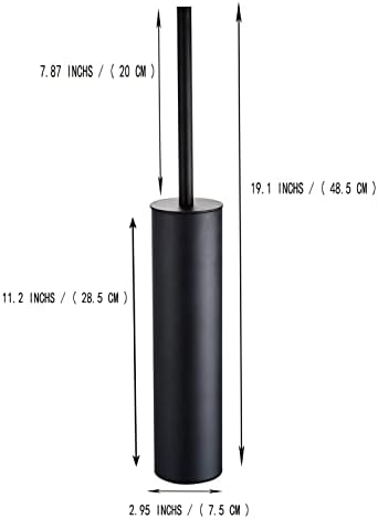 Luxury Freestanding Toilet Brush with Matte Black Finish