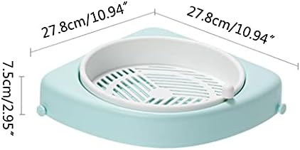 WISHNYMPH Wall-Mounted Rotating Shelf with Hooks Pink