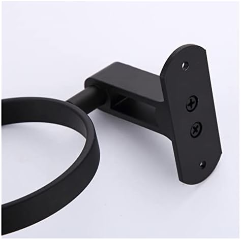 INPETS Black Aluminum Toilet Brush Holder with Suction Cup