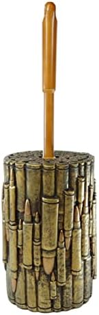 Ebros Gift Rustic Western Ammo Bullets Toilet Brush Set