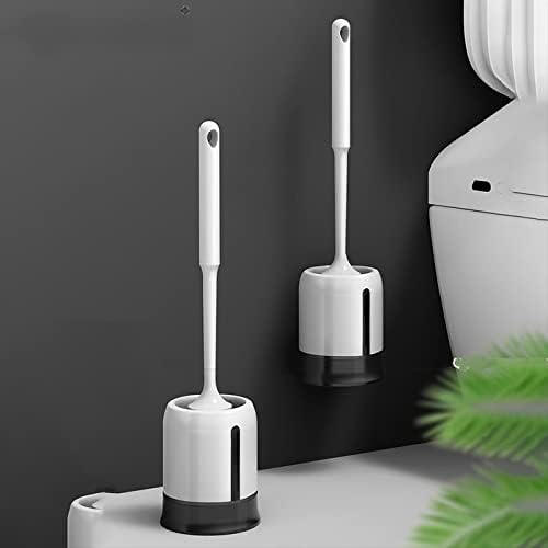 Thermo Rubber Toilet Brush with Base and Long Handle