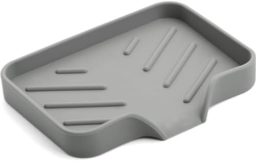 Metopets Sponge Holder with Drain Spout - Grey 47 x 36