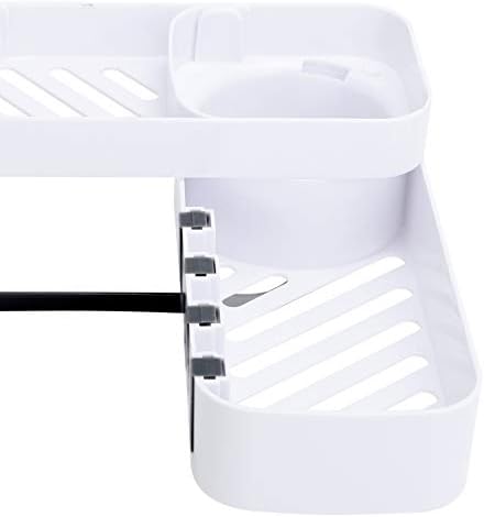 DriKou 180-Degree Rotatable Bathroom Corner Shelf