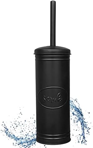 Autumn Alley Matte Black Toilet Brush with Holder Set