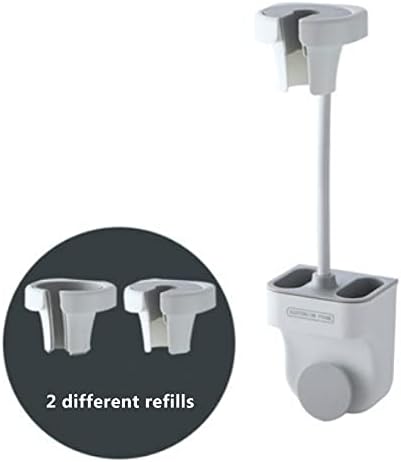 HOTRA Adjustable Showerhead Bracket with Hair Dryer Hook and Storage