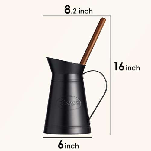 Farmhouse Toilet Brush with Metal Holder Set