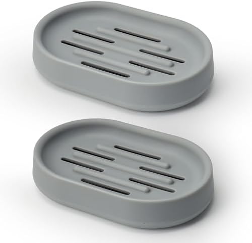 Topsky 2 Pack Soap Dishes with Drip Tray 1