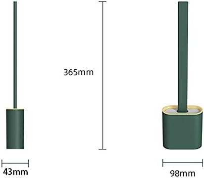 Leying Toilet Brush and Holder Set Green
