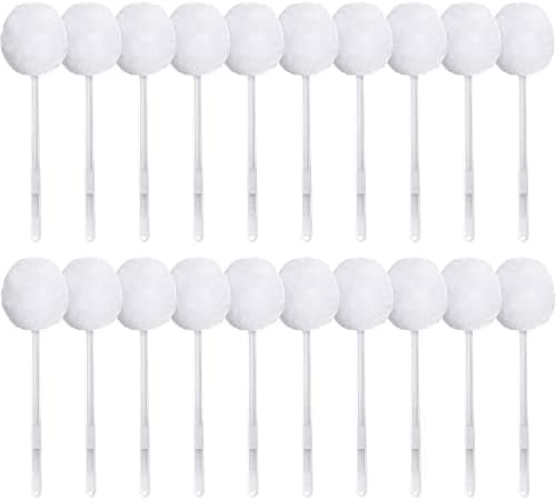 Eaasty 20 Pack Toilet Bowl Brush with Long Handle and Silk Cotton Head