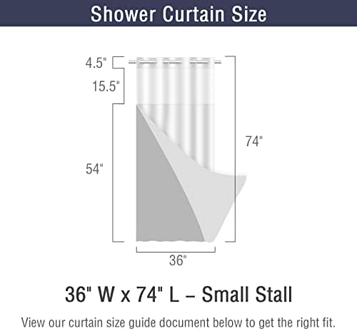 Gibelle Small Stall Floral Shower Curtain Set - 36 x 74 Waterproof Washable