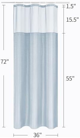 MitoVilla Blue Small Stall Shower Curtain Set