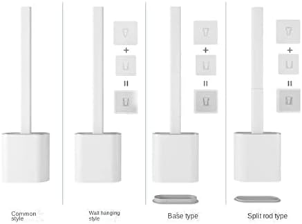 MBETA Soft Rubber Toilet Brush with Long Handle and Wall Hanging Design