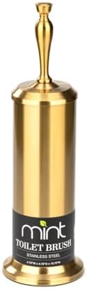 JV TEXTILES Toilet Brush with Aged Brass Holder