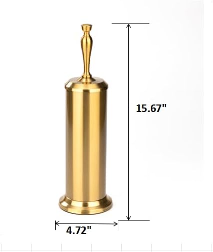 JV TEXTILES Toilet Brush with Aged Brass Holder