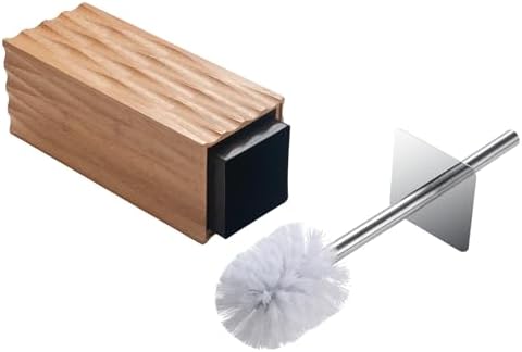 GOBAM Bamboo Toilet Brush with Holder for All Toilets