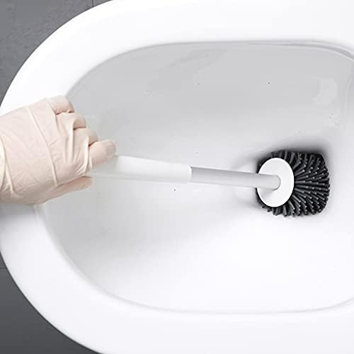 Luckxuan Toilet Brush Set with Holder 360 Cleaning