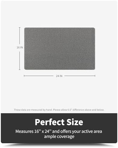 Non-Slip Bathtub Mat 16x24 Inch Quick Drying