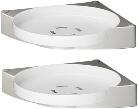 CUCUFA Corner Shower Caddy 2PCS 360 Rotating Organizer